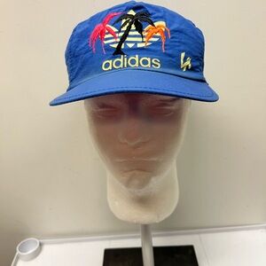 Adidas Vintage 1980’s SnapBack Hat LA Royal Blue Palm Trees Retro Trefoil Logo